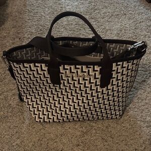 lululemon athletica Black and White Zigzag Tote Bag